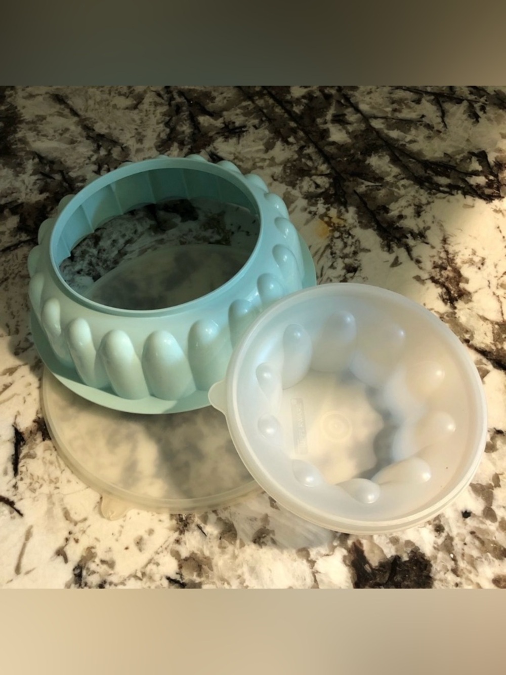 Tupperware Seafoam Baby Blue Jello Mold Bowl